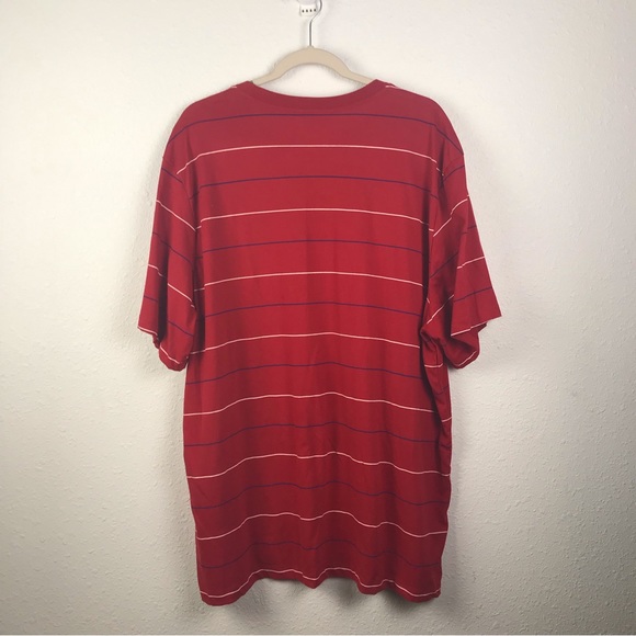 The Nike Tee Men's color Red Striped Short Sleeve T-Shirt Sz XXL Pullover - Picture 4 of 11